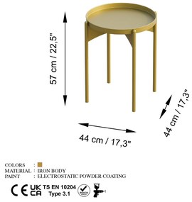 Măsuță de cafea Museli 5 (auriu) . 1093226