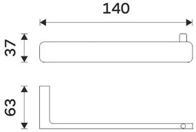 NIMCO MAC 29055-90 - Suport hârtie igienică MAYA negru mat