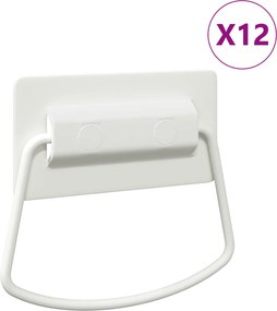 vidaXL Mânere pentru dulap 12 pcs Alb 85 x 45 mm Metal