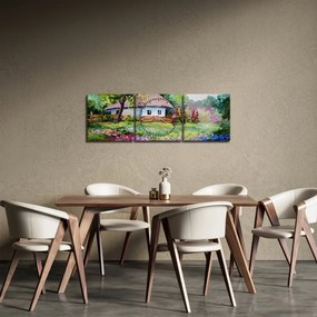 Tablou - Cabană (cu ceas) (90x30 cm)