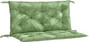 vidaXL Perne bancă de grădină 2 buc. model frunze 100x50x7 cm textil