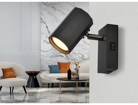 Aplica cu Spot directionabil metal negru JAMES