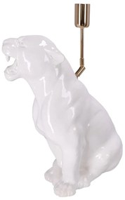 Lampa ceramica Leopard Alb h 45 cm