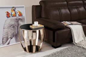 Masuta de cafea rotunda din sticla Pabla 50x50x51 cm aurie