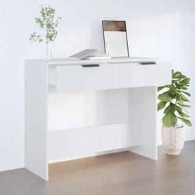 Masuta consola, alb, 90x36x75 cm, lemn prelucrat Alb, 1