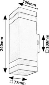 Rabalux 77210 - Aplica LED de perete pentru exterior URFA LINE, LED/16W/230V, IP65, antracit