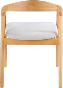 Scaun, lemn masiv, natural/gri, TOROL