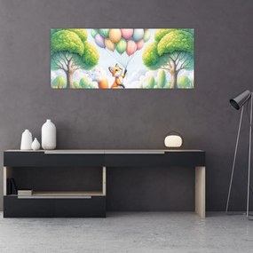 Tablou – Vulpe fericită (120x50 cm)