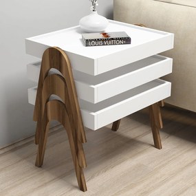 Set 3buc. măsuțe cafea Roam (nuc + alb). Promo -10%. 1067465