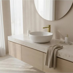 Baterie lavoar inalta Rea Arlo auriu periat