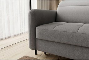 Colțar gri extensibil/cu spațiu de depozitare cu tapițerie din catifea (cu colț pe partea dreaptă/cu șezlong) Gomsi – ELTAP