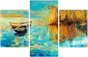Tablou - Lacul cu bărci (90x60 cm)