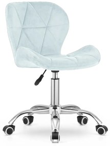 Scaun de birou AVOLA VELVET albastru deschis