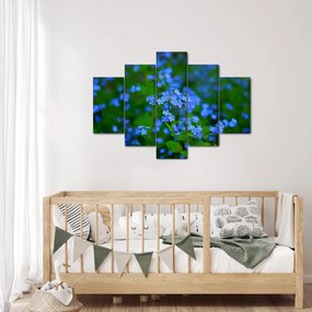 Tablou cu flori albastre (150x105 cm)