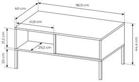 Măsuță de cafea Danton 2S (Bej). 1071336