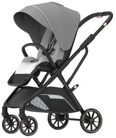 Carucior 2 in 1 pentru copii Usor si Compact - Pliabil, Sistem de absorbtie a socurilor, Scaun Reversibil - Gri - CPC-58-gri