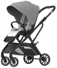 Carucior 2 in 1 pentru copii Usor si Compact - Pliabil, Sistem de absorbtie a socurilor, Scaun Reversibil - Gri - CPC-58-gri
