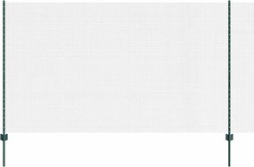 vidaXL Gard cu Stâlp Verde 1,4 x 25 m Oțel și PVC