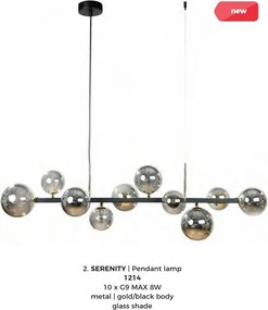 Lustra cu 10 surse de lumina SERENITY negru