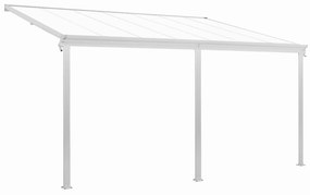 Pergola Borneo 5,5x3m s dvojstennými doskami biela