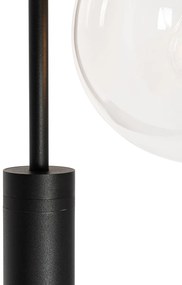 Llanternă modernă neagră cu sticlă transparentă 200 cm IP44 - Sfera