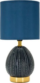 Veioză albastră din ceramică cu abajur textil (înălțime 30,5 cm) Flavi – Mauro Ferretti