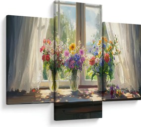 Tablou - Buchet la fereastră (90x60 cm)