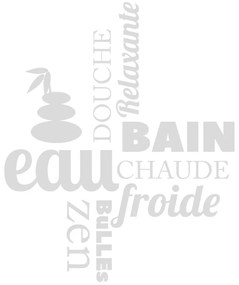 Autocolant rezistent la apă, pentru cabina de duș, Ambiance Zen