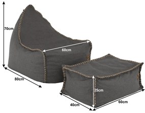 Set de canapea, gri, stânga, PORTOS U