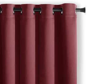 Draperie burgundy termoizolantă/dimout (semi-opacă) 140x245 cm Kierra – Restilo