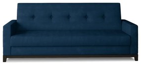 Canapea albastră extensibilă/cu spațiu de depozitare cu tapițerie din catifea 216 cm Selene – ELTAP
