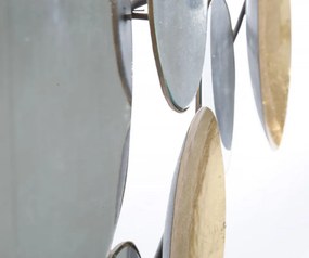 Decoratiune de perete aurie din metal si oglinzi, 118x2,5x60 cm, Glam Gold Mauro Ferretti