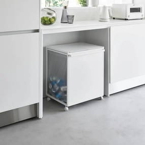 Coș de gunoi alb de reciclat din metal Tower – YAMAZAKI