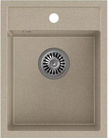 Chiuveta compozit incastrata Quadron Pop Johnny 90 bej 39x50 cm