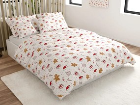 Lenjerie de pat din bumbac GINGER JOY albă Dimensiune lenjerie de pat: 70 x 90 cm | 140 x 200 cm