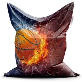 Sac de șezut Classic minge de baschet - pentru copii, maro / negru