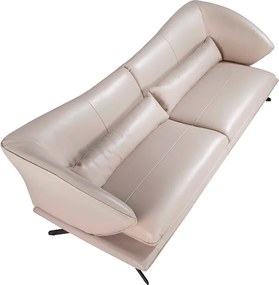 Canapea 3 locuri eleganta cu spatar original Cowhide leather taupe grey