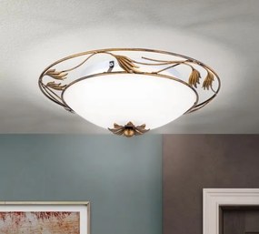 Plafoniera design rustic diametru 40cm Fleur DL 7-509/40 Antik OR