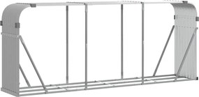 vidaXL Suport de bușteni, gri deschis, 234x45x100 cm, oțel galvanizat