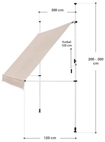 Copertinã "Kuweit" 300 x 120 cm bej