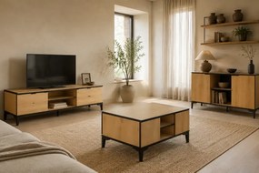 Masuta cafea Susana living culoare nuc deschis 90 cm