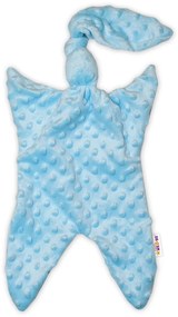 Jucărie de îmbrățișat/mângâiat minky cu nod Baby Nellys 43x25 cm - albastru