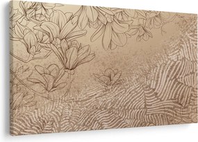 Tablou - Flori desenate (90x60 cm)
