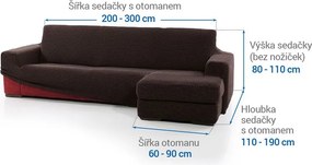 Nueva Textura Huse care se întind foarte bine NIAGARA ciocolatei canapea cu otoman dreapta (l. 200 - 300 cm)