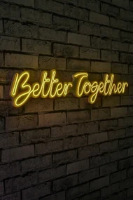 Semn Luminos LED Better Together, Galben