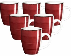 Mäser Set of 6 Bel Tempo mugs 380 ml, red