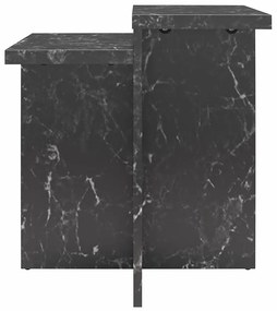 Măsuță de cafea neagră cu aspect de marmură 56x56 cm Brielle – CosmoLiving by Cosmopolitan