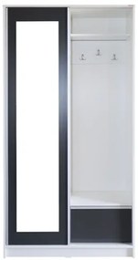 Cuier David Alb, 100 x 38 x 194 cm