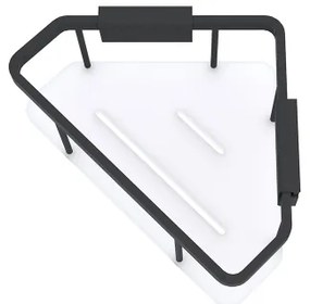 Raft de perete de duș NIMCO Ki-14003-B-90 KIBO negru mat/alb