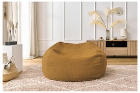 Fotoliu bean bag galben muștar Voltaire – Bobochic Paris